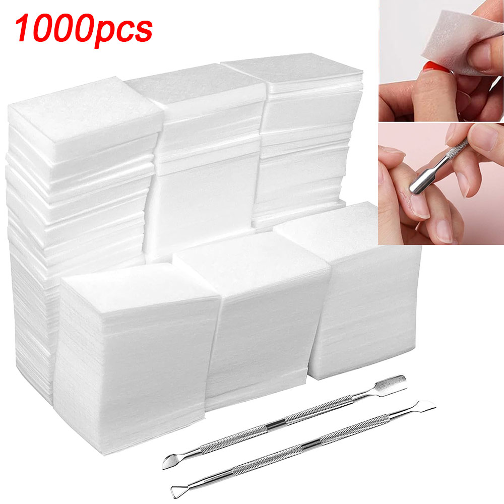 Nail Art Gel Polish - 1000Pcs Tisu Kuku Bebas Serat Penghapus