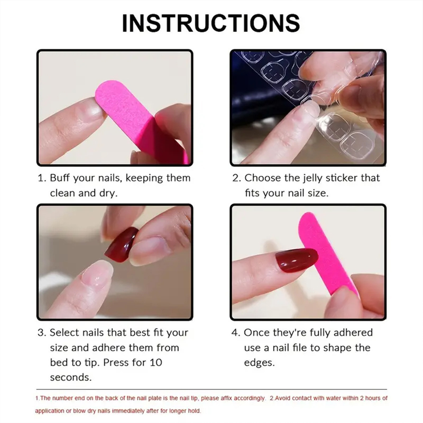 24 buah Pink Shiny Press-on ku - Nail Art Cat Eye Pink ulasan dan harga