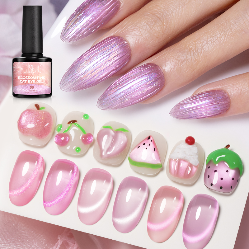 AWStorG 7.5ML Flash Pure Lust  - Nail Art Cat Eye Pink ulasan dan harga