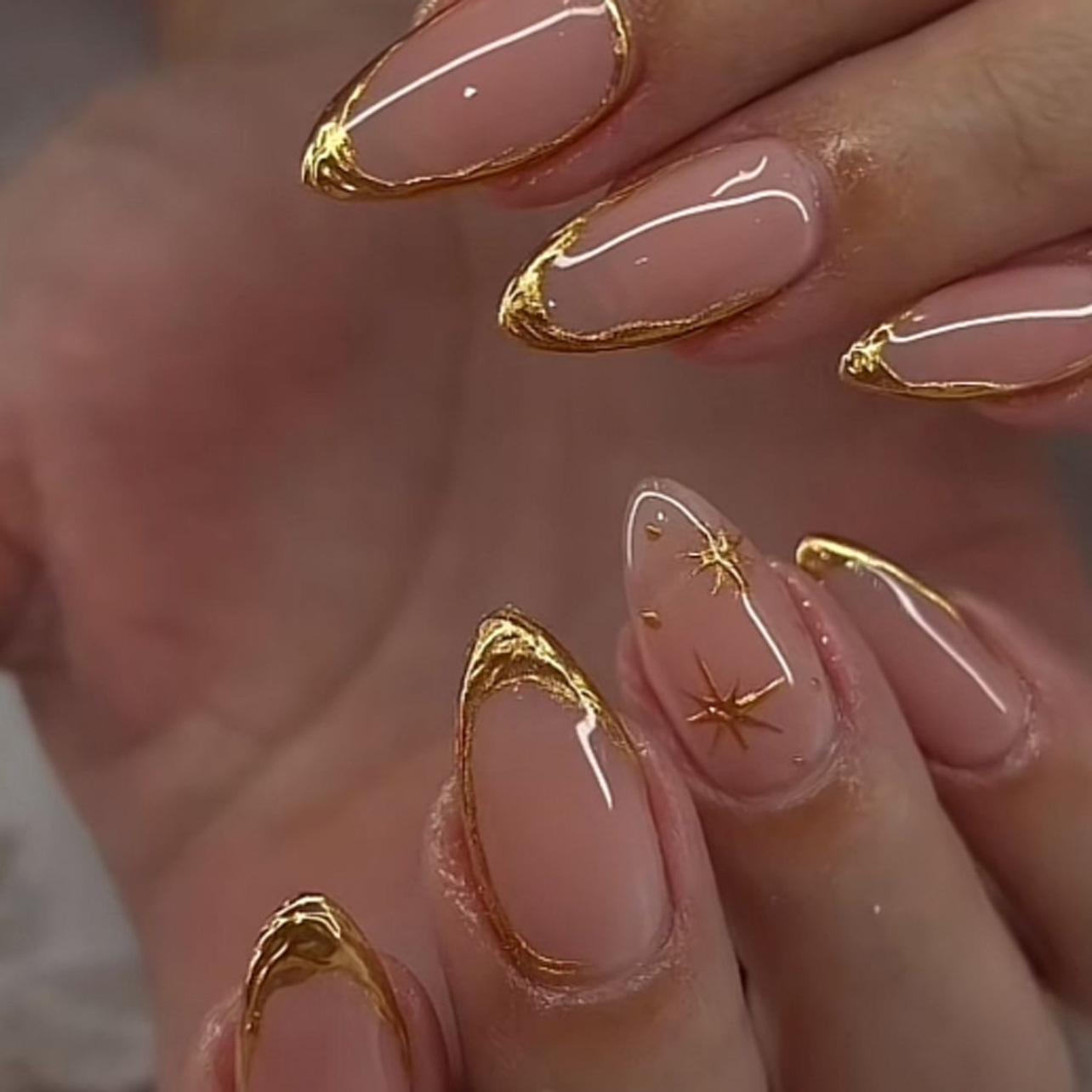 24 Buah Set Kuku Almond Pendek - Nail Art Glitter ulasan dan harga