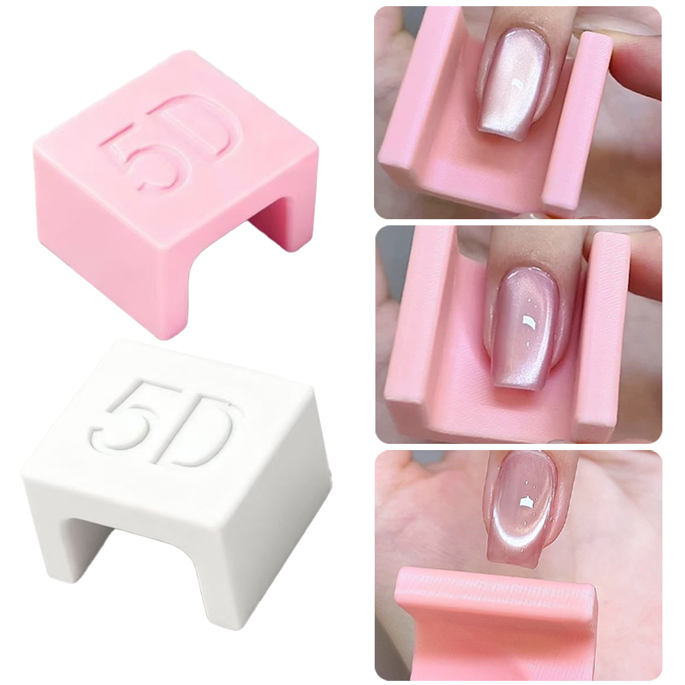 Magnet Kuku 5D Bentuk U French - Nail Art Cat Eye Pink ulasan dan harga