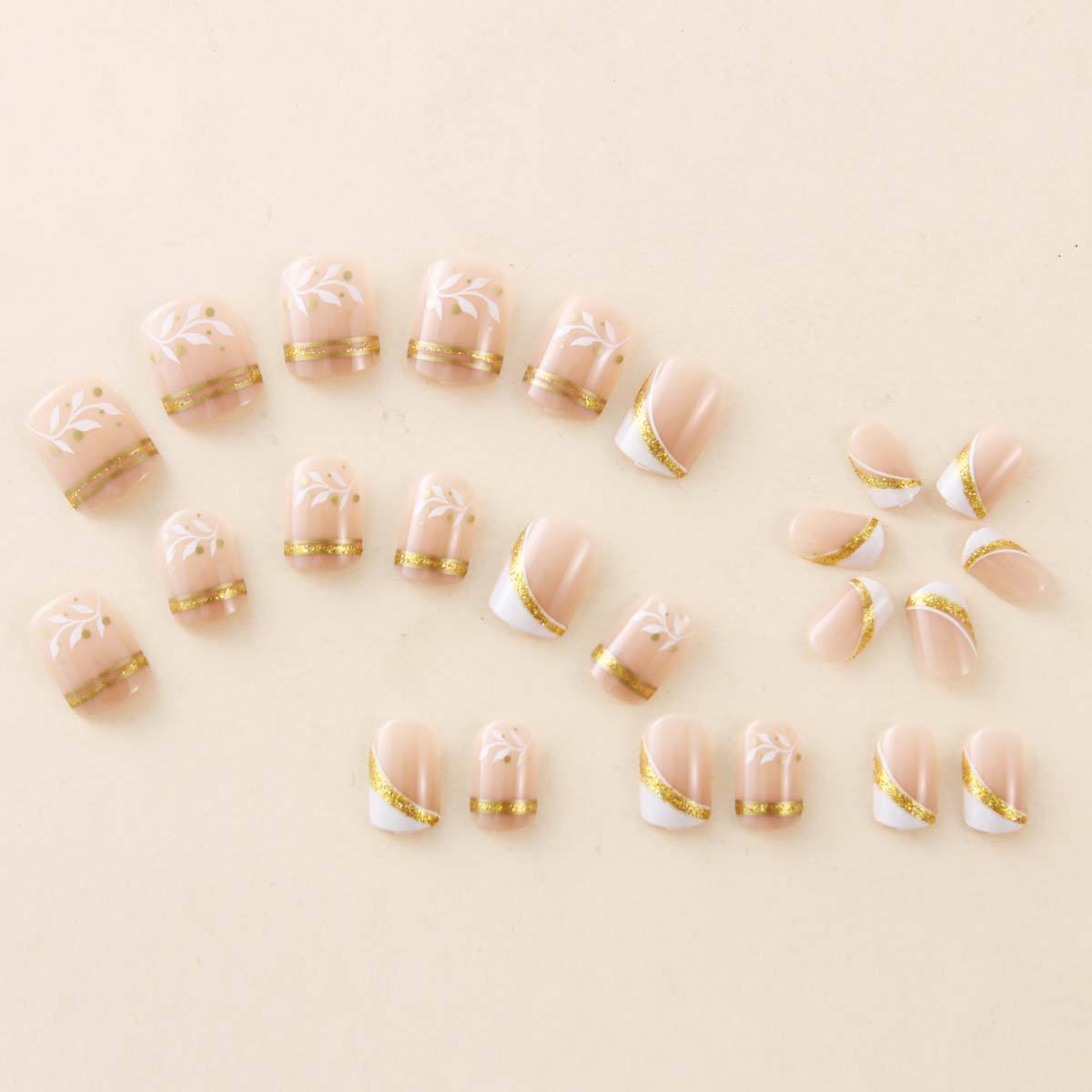 Kuku Palsu Pendek Bentuk Kotak - Nail Art Glitter ulasan dan harga