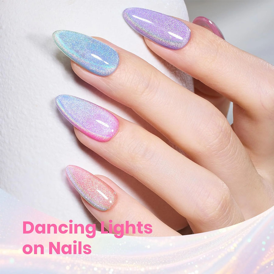QAZIXU 1/6 Pcs Set Cat Eye Gel - Nail Art Cat Eye Pink ulasan dan harga