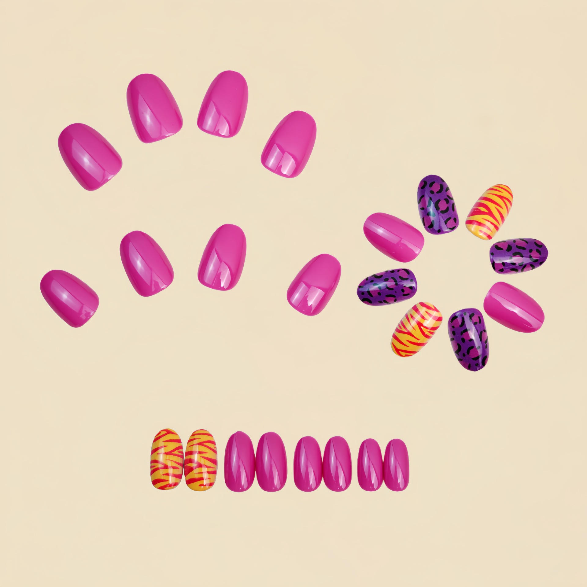 Kuku palsu pendek panjang untu - Nail Art Glitter ulasan dan harga