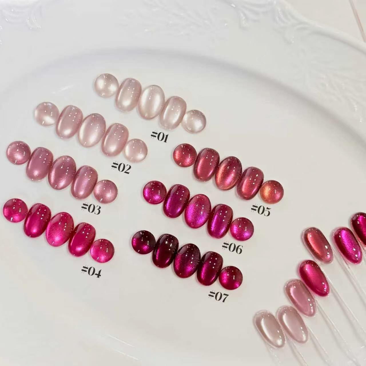 MIANEL Summer 2026 Gel Kuku Ca - Nail Art Cat Eye Pink ulasan dan harga