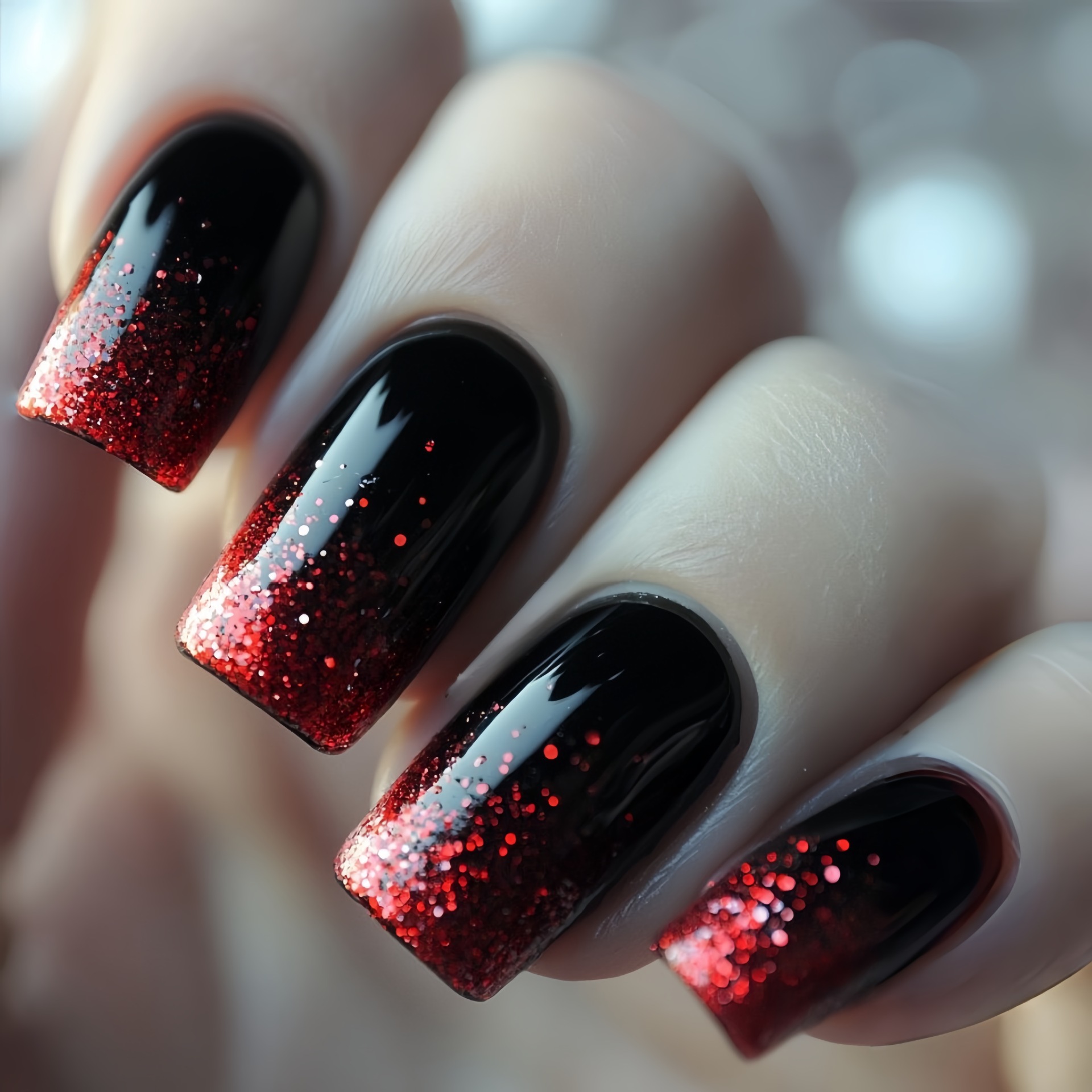 Kuku palsu pendek sedang grada - Nail Art Glitter ulasan dan harga