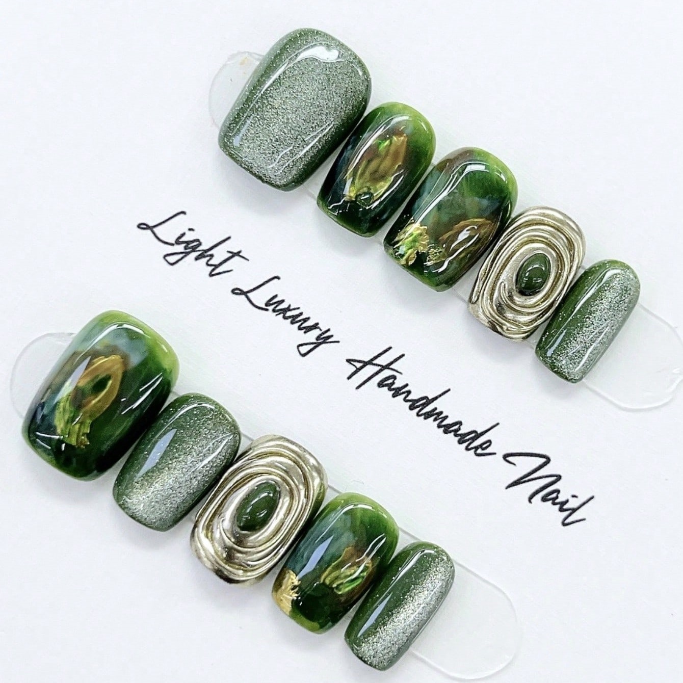 10 Buah Seni Kuku Persegi Pend - Nail Art Glitter ulasan dan harga