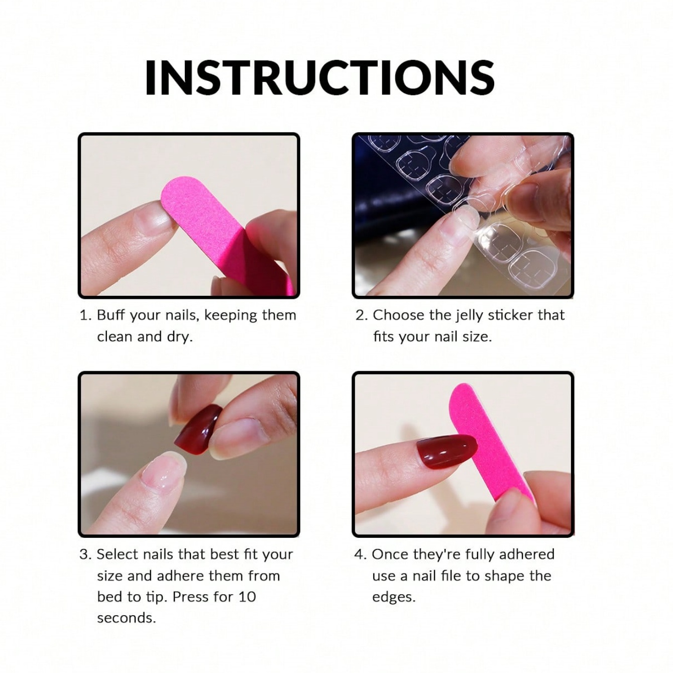 10 Buah Seni Kuku Persegi Pend - Nail Art Glitter ulasan dan harga
